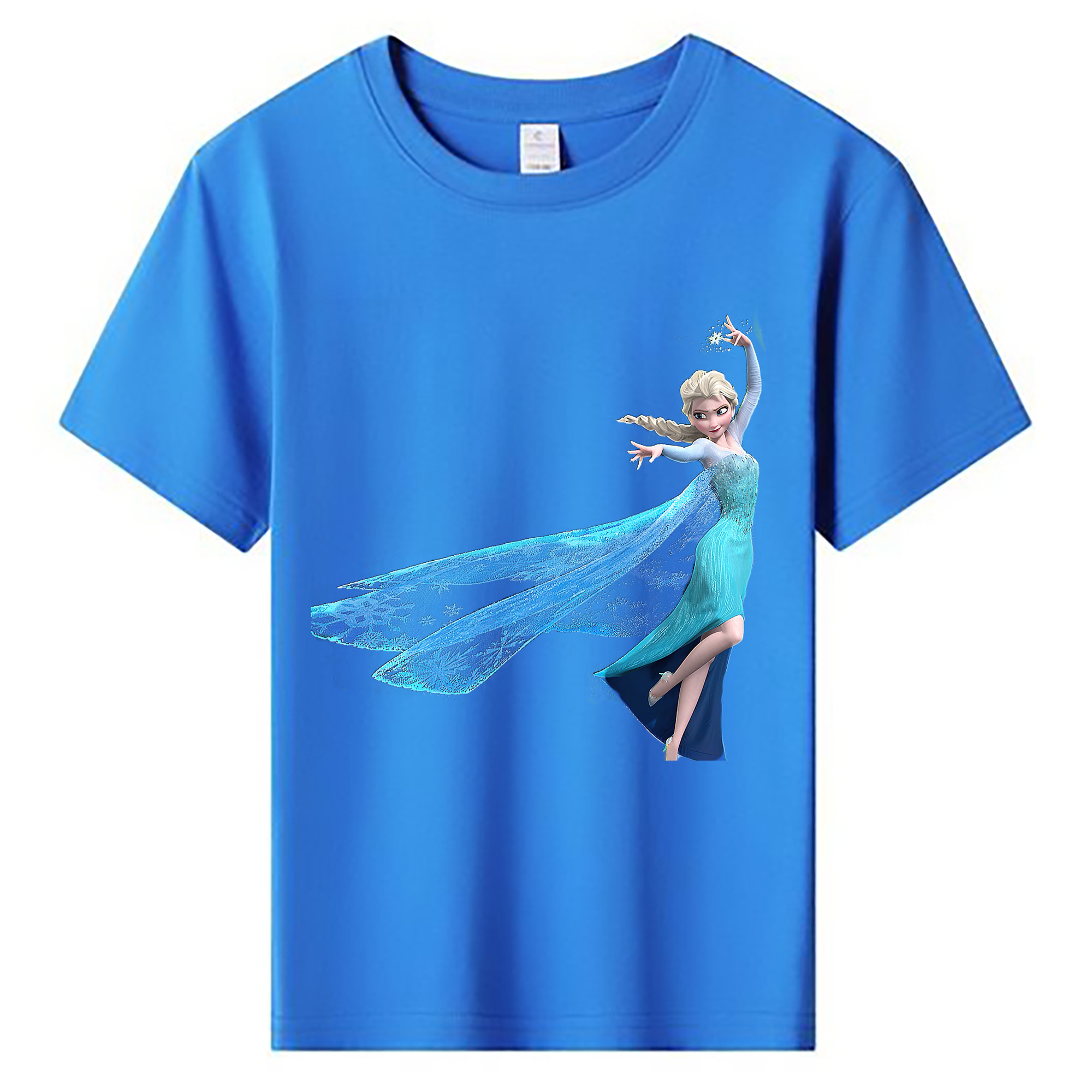 （画像用） アナと雪の女王 アンナ エルサ Frozen Anna Elsa 綿100％キッズTシャツ（フロントプリント）
